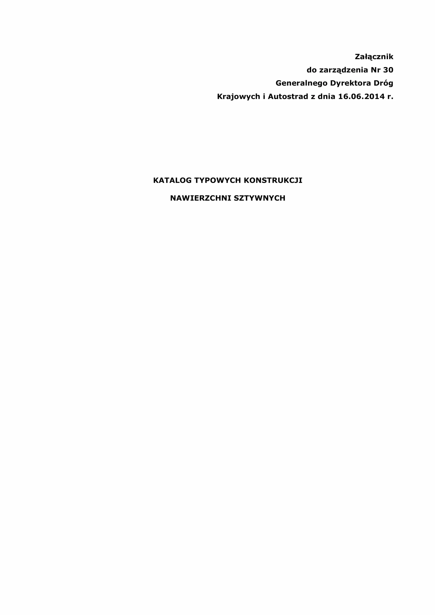 Katalog Typowych Konstrukcji Nawierzchni Sztywnych